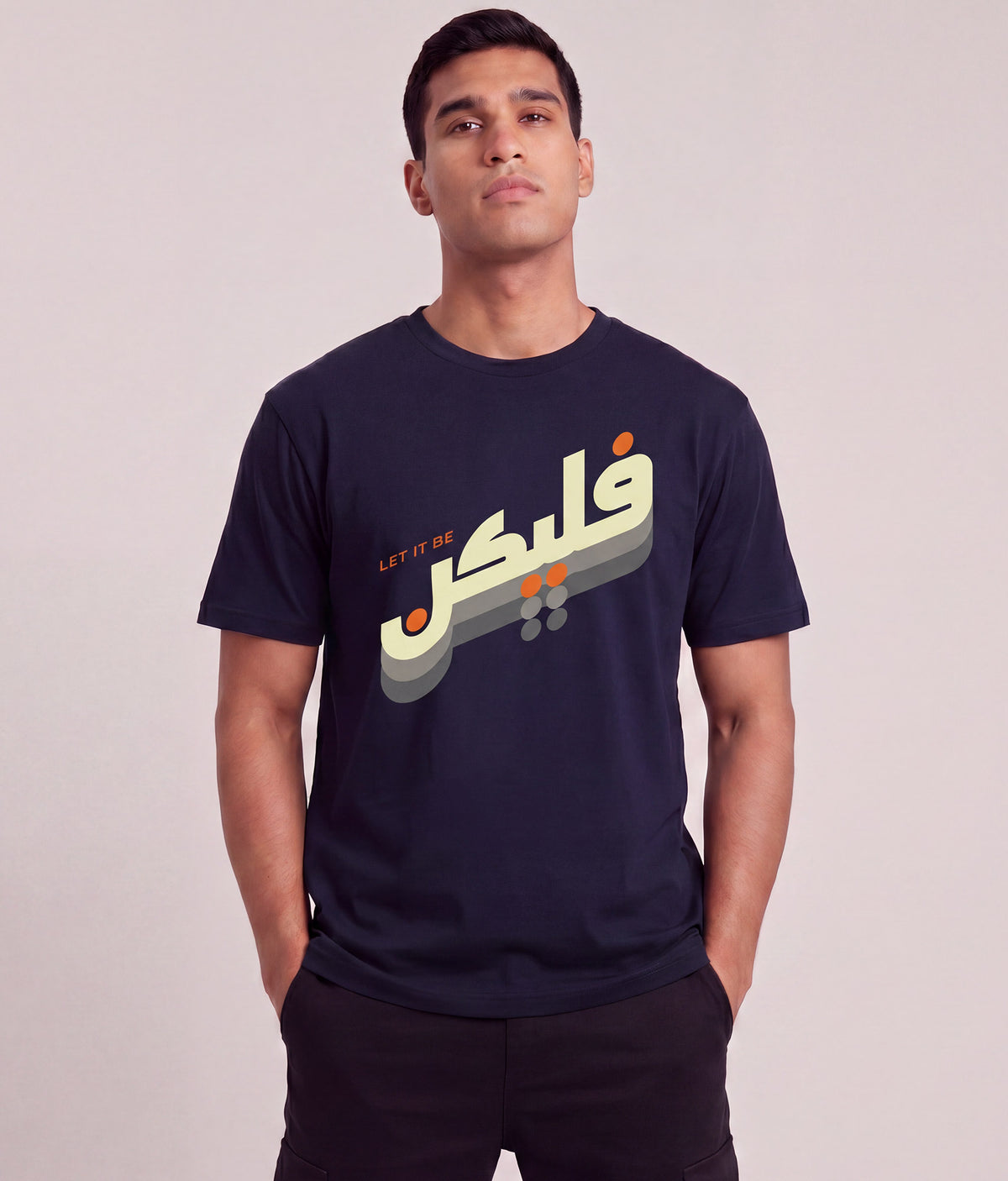 Let It Be Tee – Navy