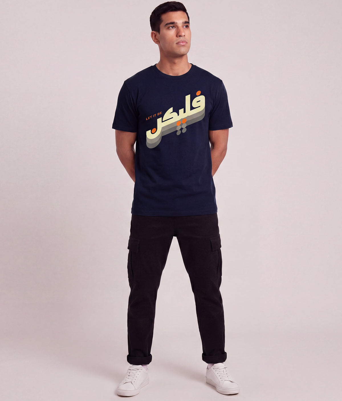 Let It Be Tee – Navy